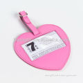 pink romantic color lheart shape luggage tag wedding